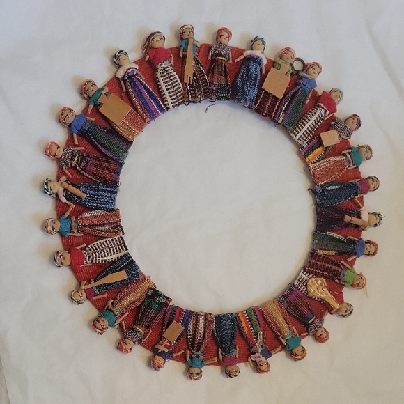 no brand Other - Handcrafted Multicolor Fiber Art Wreath